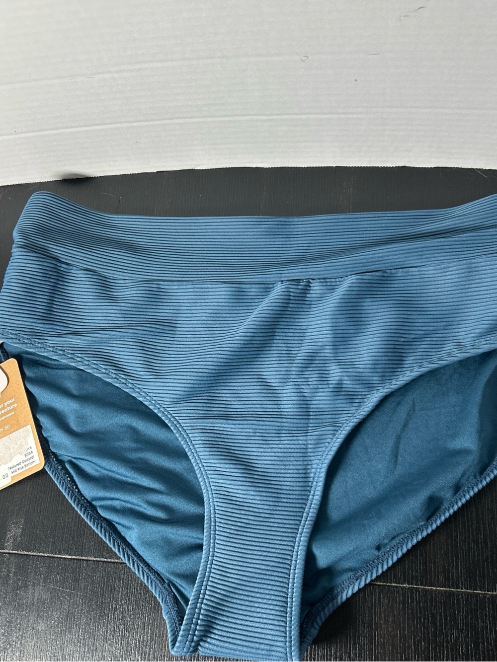 Nani swimwear mid rise Women’s Ribbed Teal Bikini Bottom size XL new with tags